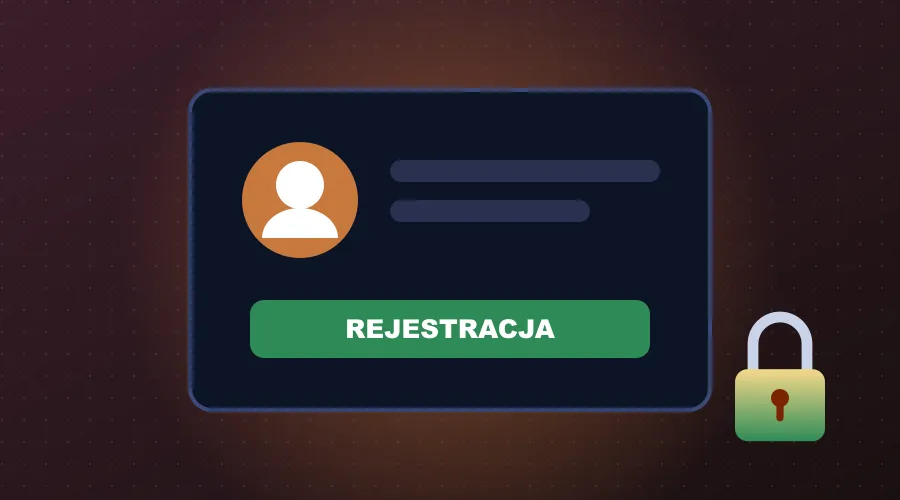 Panel konta z przyciskiem Rejestracja – konto w Only Spins Casino